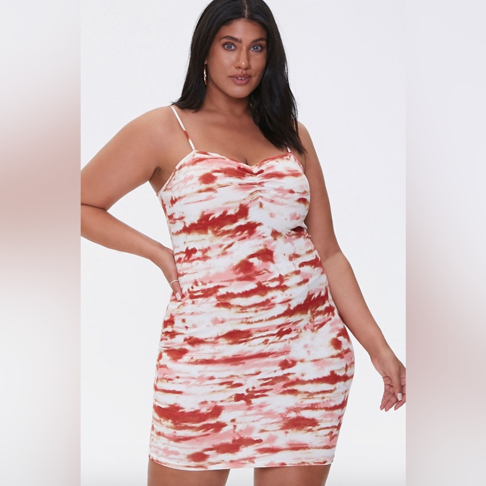 Plus Size Cloud Wash Mini Dress